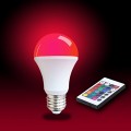 5w LED Color RGB Bulb Light Remote Controlled Color Changing 16 Color Choice , E27 LED Color Bulbs Light Pack of 2